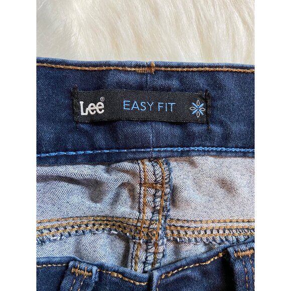 Lee Womens Denim Blue Jeans Petite 6 Easy Fit Medium Wash Preppy Classicore - Picture 7 of 13